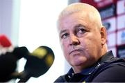 6 July 2017; British & Irish Lions head coach Warren Gatland during a press conference at The Pullman Hotel in Auckland, New Zealand. Photo by Stephen McCarthy/Sportsfile
