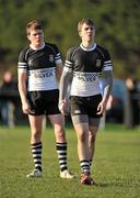 29 February 2012; Charlie Ryan, left, and Graham Burns, right, Newbridge College. Leinster Schools Vinny Murray Cup Final, St Andrew's College v Newbridge College, Templeville Road, Dublin. Picture credit: Barry Cregg / SPORTSFILE