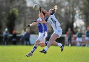 4 March 2012; Maggie Murphy, Laois, in action against Kate Leahy, Kildare. Bord Gais Energy Ladies National Football League, Division 1, Round 4, Kildare v Laois, Ballykelly, Co. Kildare. Picture credit: Barry Cregg / SPORTSFILE