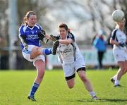 4 March 2012; Noirin Kirwan, Laois, in action against Denise Tierney, Kildare. Bord Gais Energy Ladies National Football League, Division 1, Round 4, Kildare v Laois, Ballykelly, Co. Kildare. Picture credit: Barry Cregg / SPORTSFILE