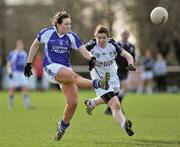 4 March 2012; Alison Taylor, Laois, in action against Denise Tierney, Kildare. Bord Gais Energy Ladies National Football League, Division 1, Round 4, Kildare v Laois, Ballykelly, Co. Kildare. Picture credit: Barry Cregg / SPORTSFILE