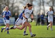 4 March 2012; Aisling Holton, Kildare, in action against Ellen Healy, Laois. Bord Gais Energy Ladies National Football League, Division 1, Round 4, Kildare v Laois, Ballykelly, Co. Kildare. Picture credit: Barry Cregg / SPORTSFILE