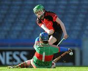 4 March 2012; Stacey Kehoe, Oulart-the-Ballagh, in action against Rosie Kenneally, Drom/Inch. All Ireland Senior Camogie Club Championship Final 2011, Drom/Inch, Tipperary v Oulart-the-Ballagh, Wexford, Croke Park, Dublin. Picture credit: Brian Lawless / SPORTSFILE