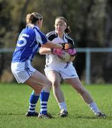4 March 2012; Kiri Lowry, Kildare, in action against Eimear Fitzpatrick, Laois. Bord Gais Energy Ladies National Football League, Division 1, Round 4, Kildare v Laois, Ballykelly, Co. Kildare. Picture credit: Barry Cregg / SPORTSFILE