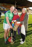 4 March 2012; Leinster star Tommy Walsh with Sisters June and Hannagh Walsh from Kilkenny City after the game. M. Donnelly Interprovincial Hurling Championship Final, Leinster v Connacht, Nowlan Park, Kilkenny. Picture credit: Ray McManus / SPORTSFILE