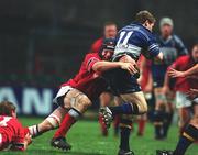 15 December 2001; Paul O'Connell, Munster, tackles Leinster's Gordon D'Arcy. Leinster v Munster, Celtic League, Final, Lansdowne Road, Dublin. Rugby. Picture credit; Brendan Moran / SPORTSFILE