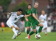 6 July 2017; Stephen Dooley of Cork City in action against Josip Krznaric of Levadia Tallinn during the Europa League First Qualifying Round Second Leg match between Cork City and Levadia Tallinn at Turners Cross in Cork. Photo by Eóin Noonan/Sportsfile