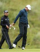 7 July 2017; Rory McIlroy of Northern Ireland reacts after his shot to the 2nd green during Day 2 of the Dubai Duty Free Irish Open Golf Championship at Portstewart Golf Club in Portstewart, Co Derry. Photo by John Dickson / Sportsfile