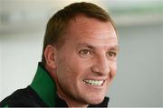 7 July 2017; Glasgow Celtic manager Brendan Rodgers during a press conference at the Castleknock Hotel in Dublin. Photo by Piaras Ó Mídheach/Sportsfile