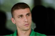7 July 2017; Jozo Šimunovic of Glasgow Celtic during a press conference at the Castleknock Hotel in Dublin. Photo by Piaras Ó Mídheach/Sportsfile