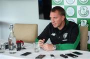 7 July 2017; Glasgow Celtic manager Brendan Rodgers during a press conference at the Castleknock Hotel in Dublin. Photo by Piaras Ó Mídheach/Sportsfile