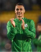 6 July 2017; Graham Burke of Shamrock Rovers after the Europa League First Qualifying Round Second Leg match between Shamrock Rovers and Stjarnan at Tallaght Stadium in Tallaght, Co Dublin. Photo by Cody Glenn/Sportsfile