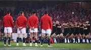 8 July 2017; The New Zealand team preform The Haka during the Third Test match between New Zealand All Blacks and the British & Irish Lions at Eden Park in Auckland, New Zealand. Photo by Stephen McCarthy/Sportsfile