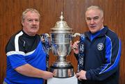 6 March 2012; Crumlin United's Tony Carney, left, and Martin Loughran who were drawn to play Kilbarrack United in the FAI Ford Cup First Round Draw. FAI Headquarters, Abbotstown, Dublin. Picture credit: David Maher / SPORTSFILE