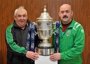 6 March 2012; Thomas Bonner, left, and Kevin McDaid, Drumkeen United, Co. Donegal, who were given a bye in the FAI Ford Cup First Round Draw. FAI Headquarters, Abbotstown, Dublin. Picture credit: David Maher / SPORTSFILE