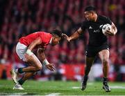 8 July 2017; Julian Savea of New Zealand is tackled by Anthony Watson of the British & Irish Lions during the Third Test match between New Zealand All Blacks and the British & Irish Lions at Eden Park in Auckland, New Zealand. Photo by Stephen McCarthy/Sportsfile