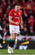 8 July 2017; Owen Farrell of the British and Irish Lions celebrates after kicking a penalty during the Third Test match between New Zealand All Blacks and the British & Irish Lions at Eden Park in Auckland, New Zealand. Photo by Stephen McCarthy/Sportsfile