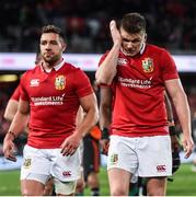 8 July 2017; Rhys Webb, left, and Owen Farrell of the British and Irish Lions following the Third Test match between New Zealand All Blacks and the British & Irish Lions at Eden Park in Auckland, New Zealand. Photo by Stephen McCarthy/Sportsfile