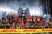 8 July 2017; New Zealand and British and Irish Lions players with the cup following the Third Test match between New Zealand All Blacks and the British & Irish Lions at Eden Park in Auckland, New Zealand. Photo by Stephen McCarthy/Sportsfile