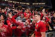 8 July 2017; Owen Farrell of the British & Irish Lions with supporters following the Third Test match between New Zealand All Blacks and the British & Irish Lions at Eden Park in Auckland, New Zealand. Photo by Stephen McCarthy/Sportsfile
