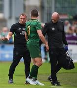 8 July 2017; Scott Brown of Celtic speaks with manager Brendan Rodgers as he is substituted during the friendly match between Shamrock Rovers and Glasgow Celtic at Tallaght Stadium in Dublin.  Photo by David Fitzgerald/Sportsfile