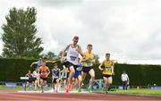 8 July 2017; Leo Doherty of Sligo A.C, Co. Sligo, leads the under 18 3,000m steeplechase event during Day 1 of the Irish Life Health National Juvenile Track & Field Championships at Tullamore Harriers Stadium in Tullamore, Co Offaly. Photo by Ramsey Cardy/Sportsfile