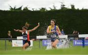8 July 2017; Maeve Dervin, right, of Roscommon A.C, Co. Roscommon, and Jane Duffy, Shercock A.C, Co. Cavan, competing in the steeplechase event during Day 1 of the Irish Life Health National Juvenile Track & Field Championships at Tullamore Harriers Stadium in Tullamore, Co Offaly. Photo by Ramsey Cardy/Sportsfile