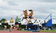 8 July 2017; Action from the under 18 2,000m steeplechase event during Day 1 of the Irish Life Health National Juvenile Track & Field Championships at Tullamore Harriers Stadium in Tullamore, Co Offaly. Photo by Ramsey Cardy/Sportsfile