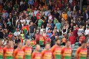 8 July 2017; A general view of the crowd standing for the national anthem ahead of the GAA Football All-Ireland Senior Championship Round 2B match between Carlow and Leitrim at Netwatch Cullen Park in Co Carlow. Photo by Barry Cregg/Sportsfile