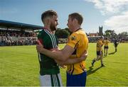 8 July 2017; Aidan O'Shea of Mayo and Gary Brennan of Clare in conversation after the GAA Football All-Ireland Senior Championship Round 3A match between Clare and Mayo at Cusack Park in Ennis, Co Clare. Photo by Diarmuid Greene/Sportsfile