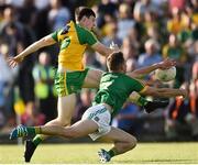 8 July 2017; Conor McGill of Meath blocks the shot on goal from Jamie Brennan of Donegal during the GAA Football All-Ireland Senior Championship Round 3A match between Meath and Donegal at Páirc Tailteann in Navan, Co Meath. Photo by David Maher/Sportsfile