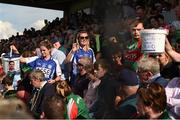 8 July 2017; Donations are collected by Breaffy GAA club members during half-time in aid of the David Gavin Emergency Fund Collection at the GAA Football All-Ireland Senior Championship Round 3A match between Clare and Mayo at Cusack Park in Ennis, Co Clare. Photo by Diarmuid Greene/Sportsfile