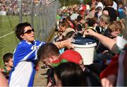 8 July 2017; Donations are collected by Breaffy GAA club members during half-time in aid of the David Gavin Emergency Fund Collection at the GAA Football All-Ireland Senior Championship Round 3A match between Clare and Mayo at Cusack Park in Ennis, Co Clare. Photo by Diarmuid Greene/Sportsfile