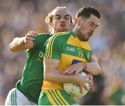 8 July 2017; Mark McHugh of Donegal in action against of Cilliian O'Sullivan of Meath during the GAA Football All-Ireland Senior Championship Round 3A match between Meath and Donegal at Páirc Tailteann in Navan, Co Meath. Photo by David Maher/Sportsfile