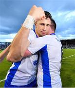 8 July 2017; Maurice Shanahan, left, celebrates with teammate Austin Gleeson after the GAA Hurling All-Ireland Senior Championship Round 2 match between Waterford and Kilkenny at Semple Stadium in Thurles, Co Tipperary. Photo by Brendan Moran/Sportsfile