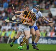 8 July 2017; T J Reid of Kilkenny is tackled by Kevin Moran, supported by team mate Philip Mahony, 7,  of Waterford during the GAA Hurling All-Ireland Senior Championship Round 2 match between Waterford and Kilkenny at Semple Stadium in Thurles, Co Tipperary. Photo by Ray McManus/Sportsfile