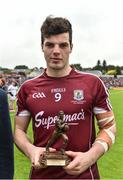 9 July 2017; Evan Murphy of Galway with the Player of the Match award for his outstanding performance in the Electric Ireland Connacht Minor Football Championship Final. Throughout the Championships fans can follow the conversation, support the Minors and be a part of something major through the hashtag #GAAThisIsMajor. Photo by David Maher/Sportsfile