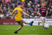 9 July 2017; Cian Connolly of Roscommon shoots to score his side's first goal of the game during the Connacht GAA Football Senior Championship Final match between Galway and Roscommon at Pearse Stadium in Galway. Photo by Ramsey Cardy/Sportsfile