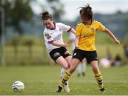 9 July 2017; Aislinn Meaney of Galway WFC in action against Emma Boyle of Kilkenny United WFC during the Continental Tyres Women’s National League match between Kilkenny United WFC and Galway WFC at United Park, Thomastown, Co. Kilkenny. Photo by Seb Daly/Sportsfile
