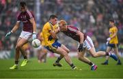 9 July 2017; Fintan Cregg of Roscommon in action against Declan Kyne of Galway during the Connacht GAA Football Senior Championship Final match between Galway and Roscommon at Pearse Stadium in Galway. Photo by Ramsey Cardy/Sportsfile