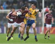 9 July 2017; Gary O'Donnell of Galway in action against Brian Stack of Roscommon during the Connacht GAA Football Senior Championship Final match between Galway and Roscommon at Pearse Stadium in Salthill, Galway. Photo by David Maher/Sportsfile