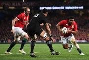 8 July 2017; Mako Vunipola with the support of his British and Irish Lions team-mate Alun Wyn Jones in action against Jerome Kaino of New Zealand during the Third Test match between New Zealand All Blacks and the British & Irish Lions at Eden Park in Auckland, New Zealand. Photo by Stephen McCarthy/Sportsfile