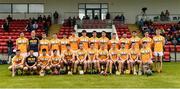 9 July 2017; The Antrim squad before the Electric Ireland Ulster GAA Hurling Minor Championship Final match between Antrim and Derry at Owenbeg in Co Derry. Photo by Oliver McVeigh/Sportsfile