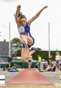 9 July 2017; Katelyn Farrelly of Tullamore Harriers A.C. Co. Offaly competing in the girls U15 triple jump event during Day 2 of the Irish Life Health National Juvenile Track & Field Championships at Tullamore Harriers Stadium in Tullamore, Co Offaly. Photo by Eóin Noonan/Sportsfile