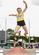 9 July 2017; Aoibhin Farrell of Loughrea A.C. Co. Galway competing in the girls U15 triple jump event during Day 2 of the Irish Life Health National Juvenile Track & Field Championships at Tullamore Harriers Stadium in Tullamore, Co Offaly. Photo by Eóin Noonan/Sportsfile