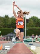 9 July 2017; Sophie Meredith of St. Marys A.C. Limerick competing in the girls U17 triple jump event during Day 2 of the Irish Life Health National Juvenile Track & Field Championships at Tullamore Harriers Stadium in Tullamore, Co Offaly. Photo by Eóin Noonan/Sportsfile