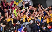 9 July 2017; Roscommon captain Ciaran Murtagh lifts the cup following their victory in the Connacht GAA Football Senior Championship Final match between Galway and Roscommon at Pearse Stadium in Galway. Photo by Ramsey Cardy/Sportsfile