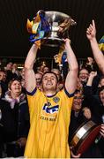 9 July 2017; Roscommon captain Ciaran Murtagh lifts the Nestor Cup as he celebrates with his teammates at the end of the Connacht GAA Football Senior Championship Final match between Galway and Roscommon at Pearse Stadium in Salthill, Galway. Photo by David Maher/Sportsfile