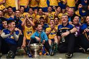 9 July 2017; Manager of Roscommon Kevin McStay celebrates with members of the team in their dressing room at the end of the Connacht GAA Football Senior Championship Final match between Galway and Roscommon at Pearse Stadium in Salthill, Galway. Photo by David Maher/Sportsfile