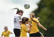 9 July 2017; Sinead Taylor of Galway WFC wins a header above Emma Boyle and Ciara Delaney of Kilkenny United WFC during the Continental Tyres Women’s National League match between Kilkenny United WFC and Galway WFC at United Park, Thomastown, Co. Kilkenny. Photo by Seb Daly/Sportsfile